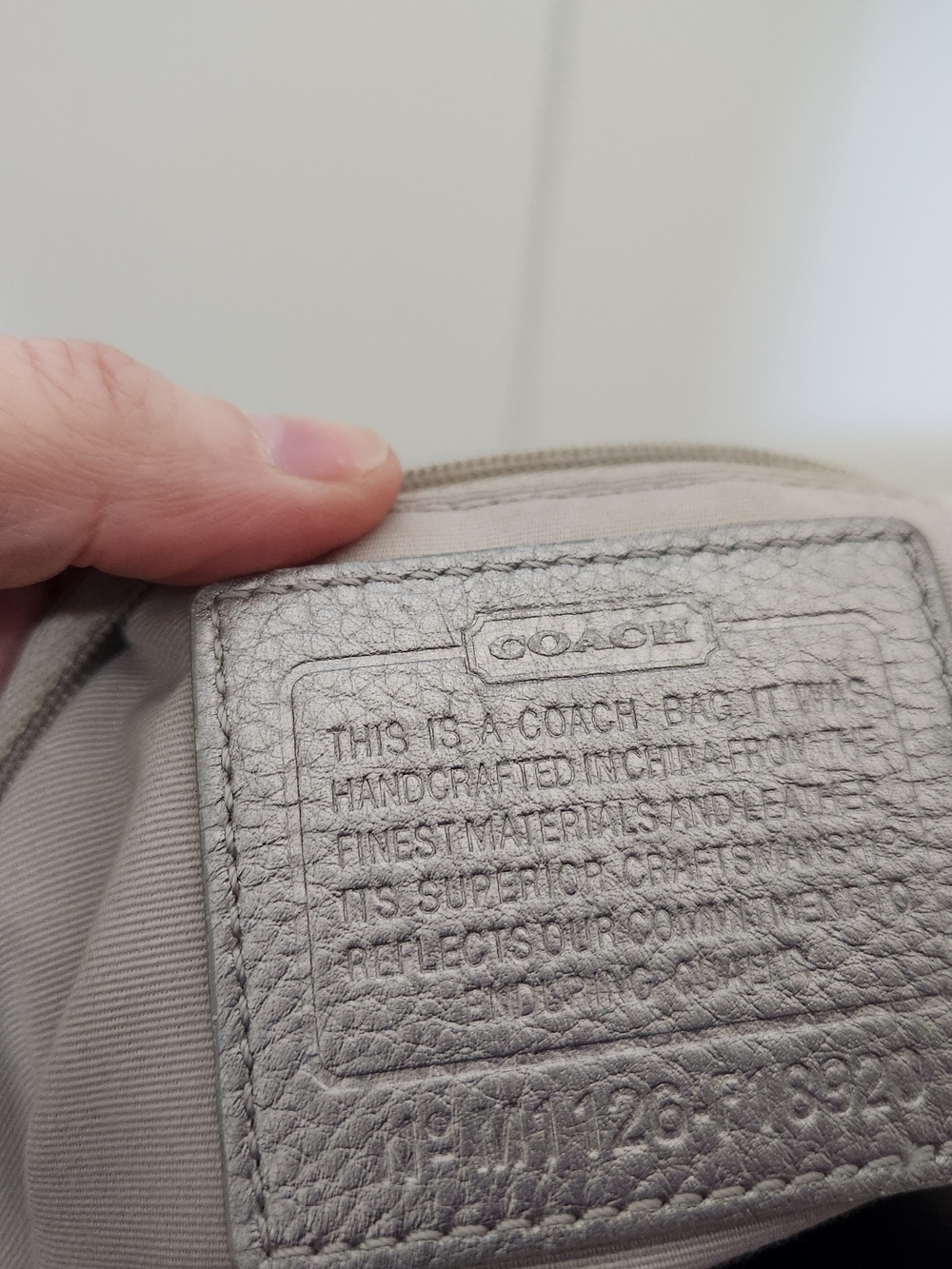 COACH Heritage Peyton  Signature Canvas File Bag In Light Blue & Silver - Picture 6 of 14